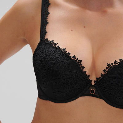 Simone Perele Mystic Push-Up Bra 1D3340 in Black-Bras-Simone Perele-Black-32-B-Anna Bella Fine Lingerie, Reveal Your Most Gorgeous Self!
