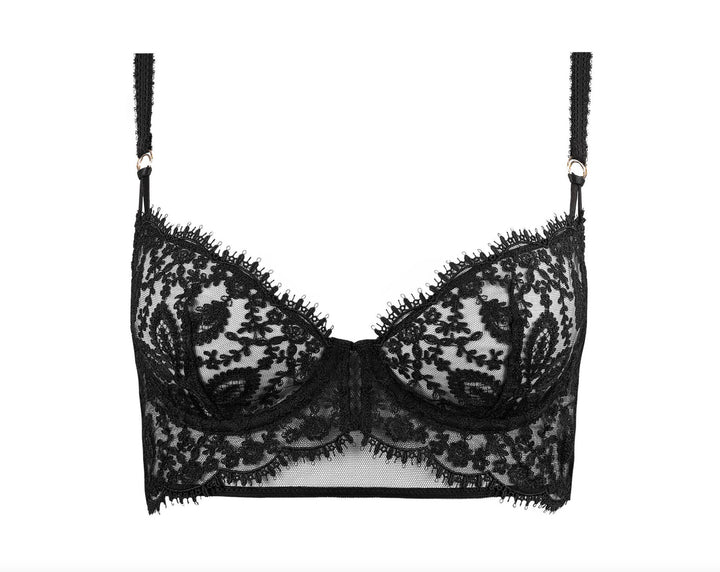 Simone Perele Précieuse Half Cup Bra 1G3330-Bras-Simone Perele-Black-32-B-Anna Bella Fine Lingerie, Reveal Your Most Gorgeous Self!