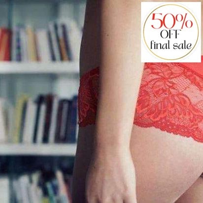 Simone Perele Promesse Boyshort 12H630-Panties-Simone Perele-Cherry-Small (2)-Anna Bella Fine Lingerie, Reveal Your Most Gorgeous Self!