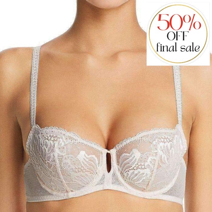 Simone Perele Promesse Demi Cup Bra 12H330-Bras-Simone Perele-Ivory-32-C-Anna Bella Fine Lingerie, Reveal Your Most Gorgeous Self!