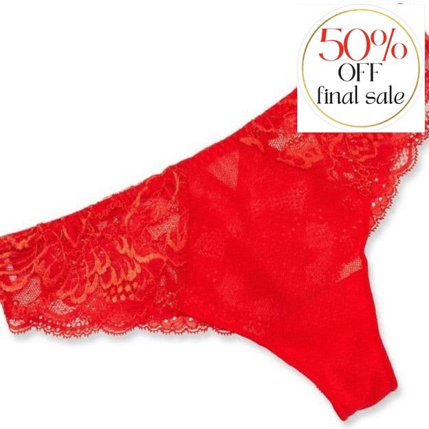 Simone Perele Promesse Tanga 12H710-Panties-Simone Perele-Cherry-XSmall (1)-Anna Bella Fine Lingerie, Reveal Your Most Gorgeous Self!