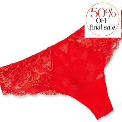 Simone Perele Promesse Tanga 12H710-Panties-Simone Perele-Cherry-XSmall (1)-Anna Bella Fine Lingerie, Reveal Your Most Gorgeous Self!