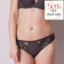 Simone Perele Promesse Tanga 12H710-Panties-Simone Perele-Anthracite-XSmall (1)-Anna Bella Fine Lingerie, Reveal Your Most Gorgeous Self!