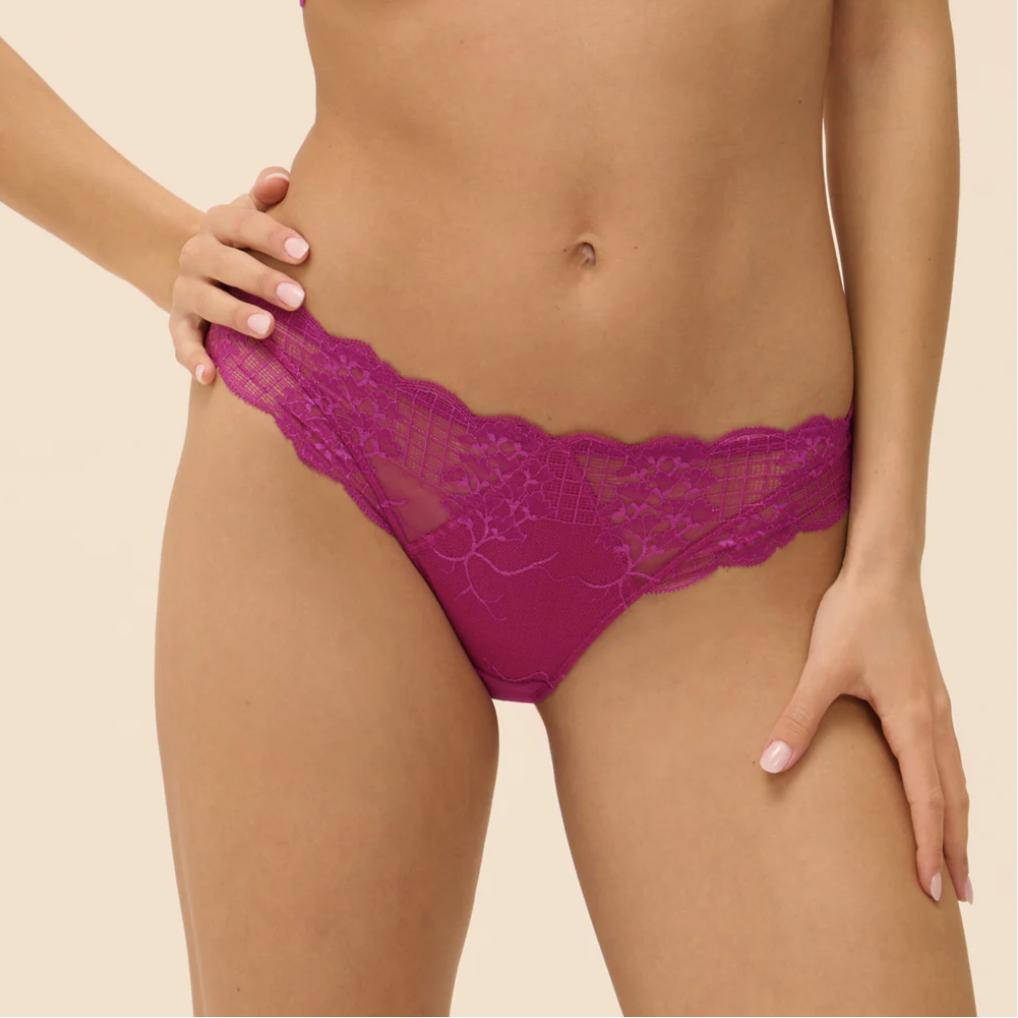 Simone Perele Reve Bikini in Azalea 12Z720-Panties-Simone Perele-Azalea-XSmall-Anna Bella Fine Lingerie, Reveal Your Most Gorgeous Self!