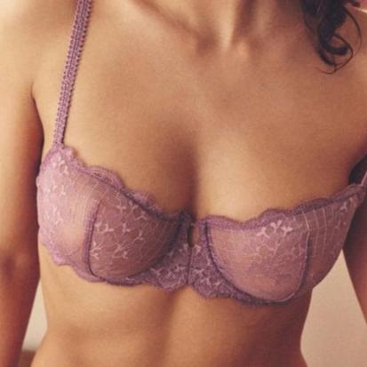 Simone Perele Reve Half Cup Bra in Glamorous Mauve 12Z330-Bras-Simone Perele-Glamorous Mauve-32-B-Anna Bella Fine Lingerie, Reveal Your Most Gorgeous Self!