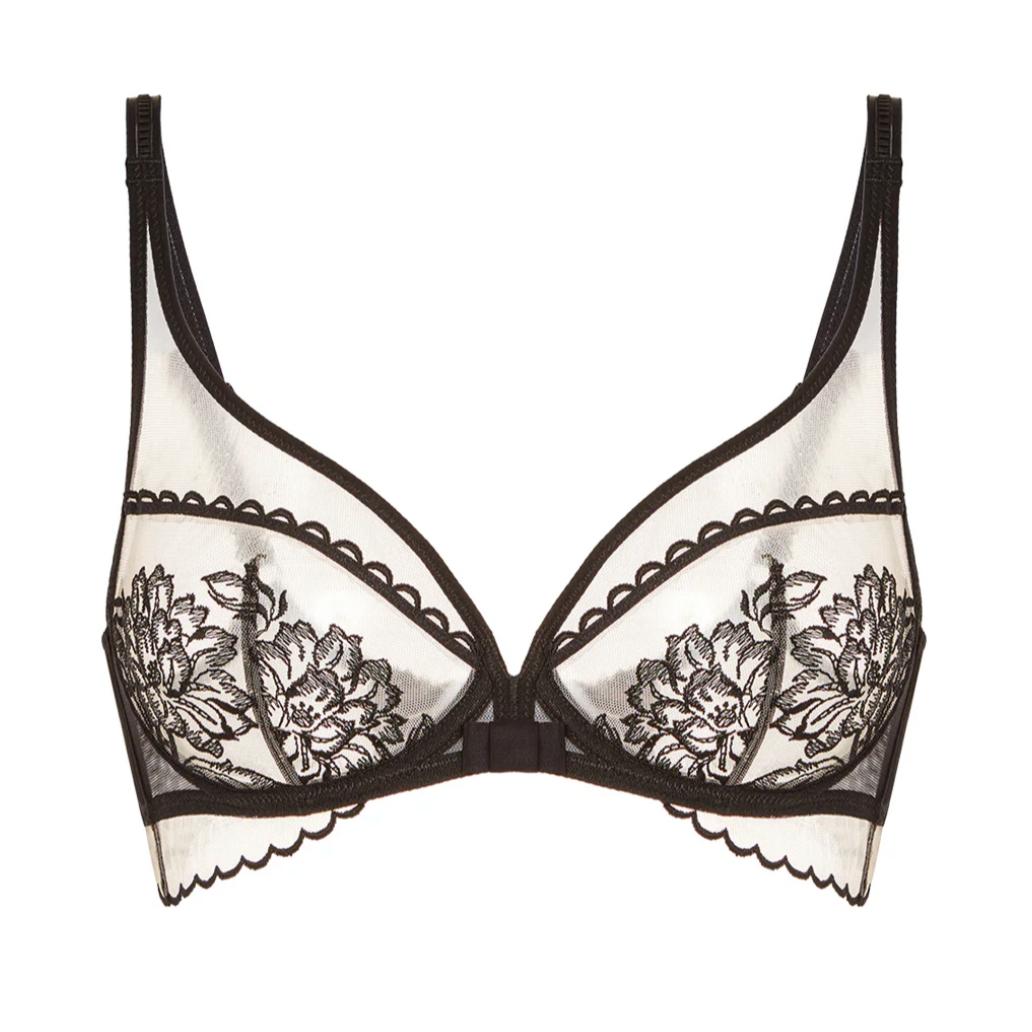 Simone Perele Romance Plunging Underwire Bra in Light Tatoo 1G2319-Anna Bella Fine Lingerie-Light Tatoo-32-B
