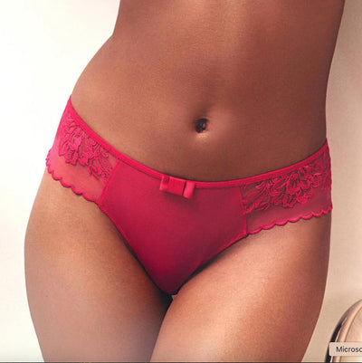 Simone Perele Romance Thong in Cranberry 1G2710-Anna Bella Fine Lingerie-Cranberry-XSmall-