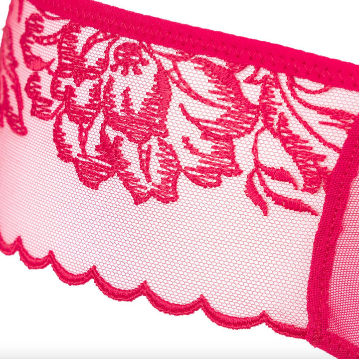 Simone Perele Romance Thong in Cranberry 1G2710-Panties-Simone Perele-Cranberry-XSmall-Anna Bella Fine Lingerie, Reveal Your Most Gorgeous Self!