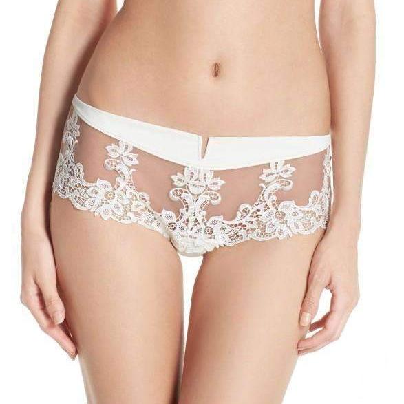 Simone Perele Saga Boyshort 15C630 350-Panties-Simone Perele-Rose-Small (2)-Anna Bella Fine Lingerie, Reveal Your Most Gorgeous Self!