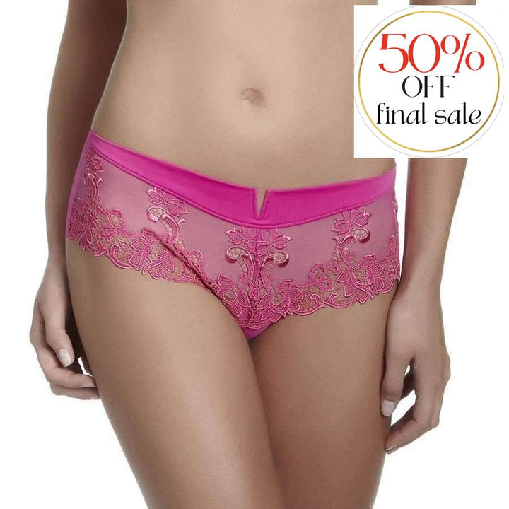 Simone Perele Saga Boyshort 15C630 350-Panties-Simone Perele-Rose-Small (2)-Anna Bella Fine Lingerie, Reveal Your Most Gorgeous Self!