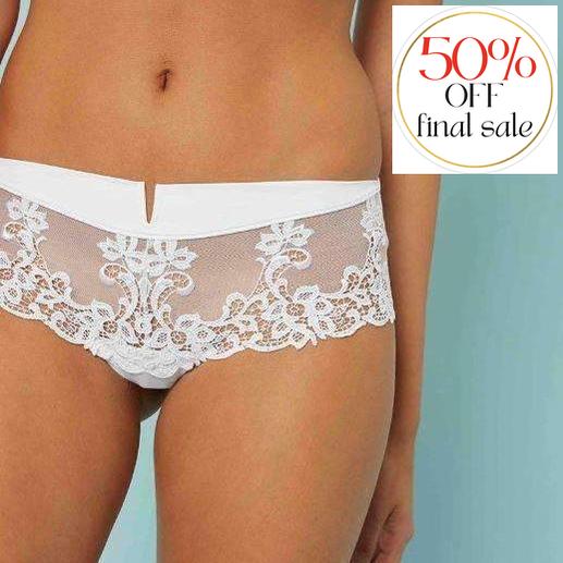 Simone Perele Saga Boyshort 15C630 350-Panties-Simone Perele-White-XSmall-Anna Bella Fine Lingerie, Reveal Your Most Gorgeous Self!