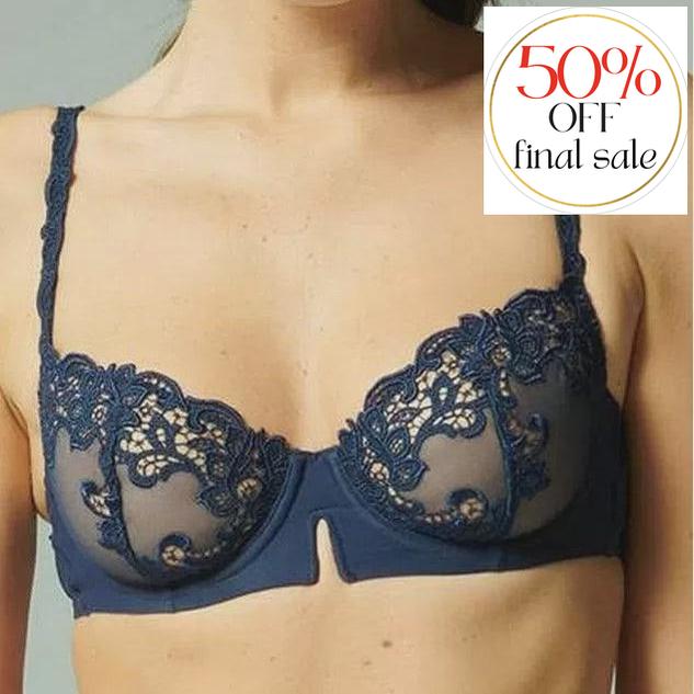 Simone Perele Saga Demi Bra 15C330 in Blue Infini-Bras-Simone Perele-Blue Infini-32-D-Anna Bella Fine Lingerie, Reveal Your Most Gorgeous Self!