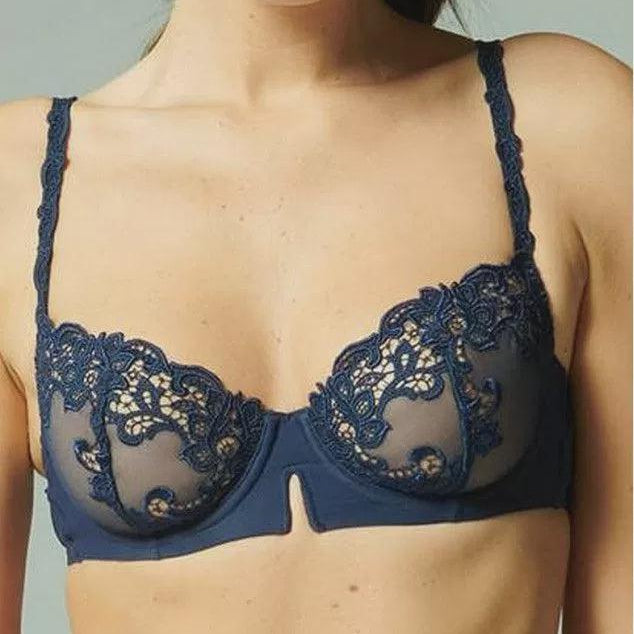 Simone Perele Saga Demi Bra 15C330 in Blue Infini-Anna Bella Fine Lingerie-Blue Infini-32-D