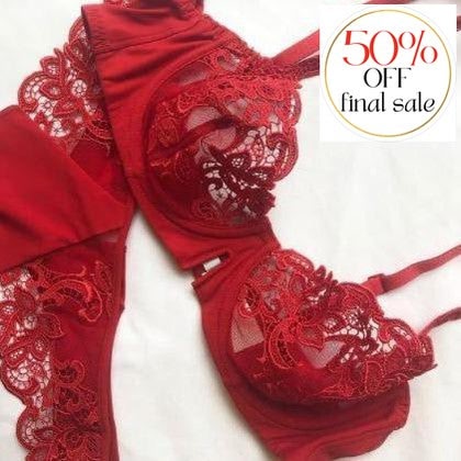 Simone Perele Saga Demi Bra in Ruby 15C330-Bras-Simone Perele-Ruby-34-C-Anna Bella Fine Lingerie, Reveal Your Most Gorgeous Self!