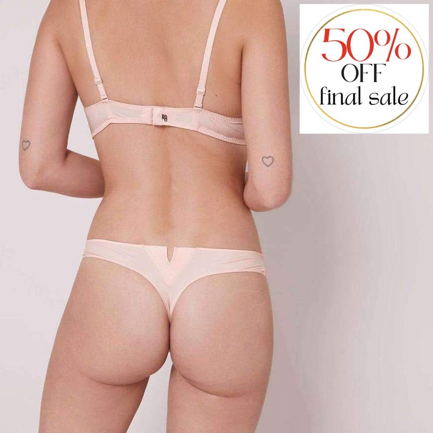Simone Perele Saga Thong in Blush 15C700-Panties-Simone Perele-Blush-Medium (3)-Anna Bella Fine Lingerie, Reveal Your Most Gorgeous Self!