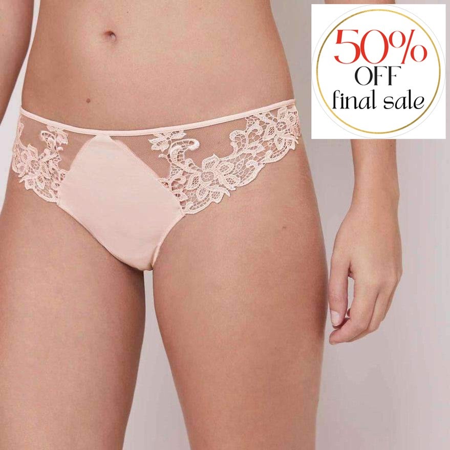 Simone Perele Saga Thong in Blush 15C700-Panties-Simone Perele-Blush-Medium (3)-Anna Bella Fine Lingerie, Reveal Your Most Gorgeous Self!