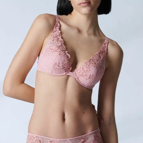 Simone Perele, Intimates & Sleepwear, Simone Perele Promesse Pushup Bra  34a Padded Pink Lace