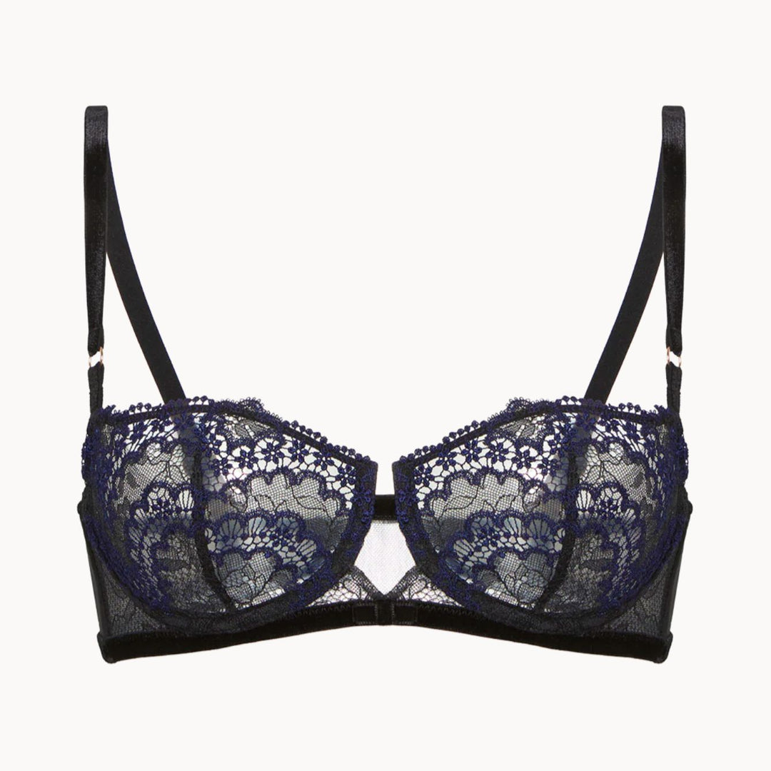 Simone Perele Scenario Half Cup Bra in Noir 1E3330-Bras-Simone Perele-Noir-32-B-Anna Bella Fine Lingerie, Reveal Your Most Gorgeous Self!