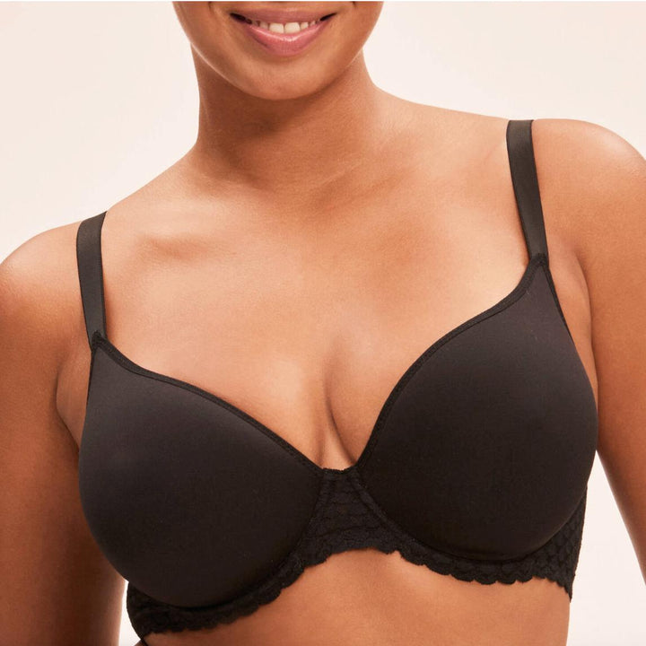 Simone Perele Subtile 3D Plunge Bra 19Y316 in Black-Bras-Simone Perele-Black-32-E-Anna Bella Fine Lingerie, Reveal Your Most Gorgeous Self!
