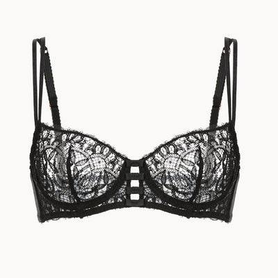 Simone Perele Symphonie Demi Cup Bra 1F3330 in Black-Anna Bella Fine Lingerie-Black-32-B