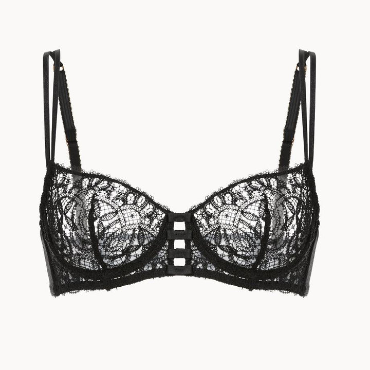 Simone Perele Symphonie Demi Cup Bra 1F3330 in Black-Bras-Simone Perele-Black-32-B-Anna Bella Fine Lingerie, Reveal Your Most Gorgeous Self!