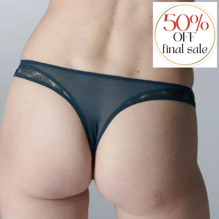 Simone Perele Utopia Tanga in English Green 710-Panties-Simone Perele-English Green-XSmall-Anna Bella Fine Lingerie, Reveal Your Most Gorgeous Self!