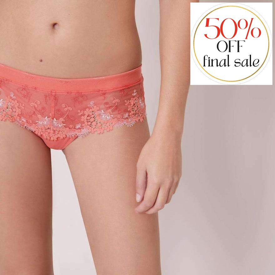 Simone Perele Wish Boyshort in Coral 12B630-Anna Bella Fine Lingerie-Coral-XSmall (1)-