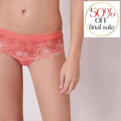 Simone Perele Wish Boyshort in Coral 12B630-Anna Bella Fine Lingerie-Coral-XSmall (1)-