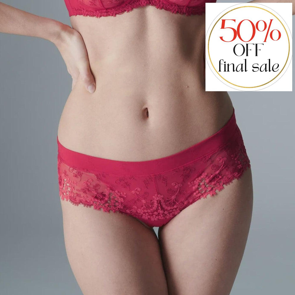 Simone Perele Wish Boyshort in Ruby 12B630-Panties-Simone Perele-Ruby-XSmall (1)-Anna Bella Fine Lingerie, Reveal Your Most Gorgeous Self!