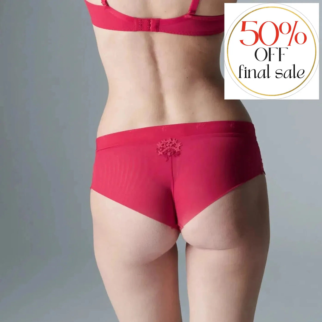 Simone Perele Wish Boyshort in Ruby 12B630-Panties-Simone Perele-Ruby-XSmall (1)-Anna Bella Fine Lingerie, Reveal Your Most Gorgeous Self!