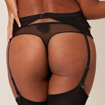 Simone Perele Wish Suspender Belt in Black 12B800-Anna Bella Fine Lingerie-Black-XSmall-