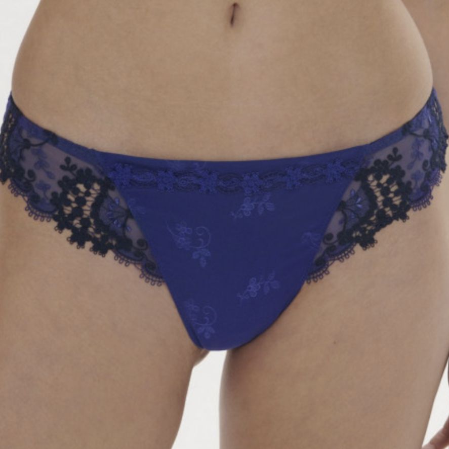 Simone Perele Wish Tanga in Electric Blue 12B710-Panties-Simone Perele-Electric Blue-XSmall (1)-Anna Bella Fine Lingerie, Reveal Your Most Gorgeous Self!