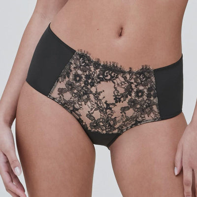 Skarlett Blue Entice Brief in Black 378143-Panties-Skarlett Blue-Black/Nylon-Medium-Anna Bella Fine Lingerie, Reveal Your Most Gorgeous Self!