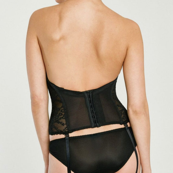 Va Bien All Lace Bustier 7474 in Black-Corsets / Bustiers-Va Bien-Black-32-C-Anna Bella Fine Lingerie, Reveal Your Most Gorgeous Self!