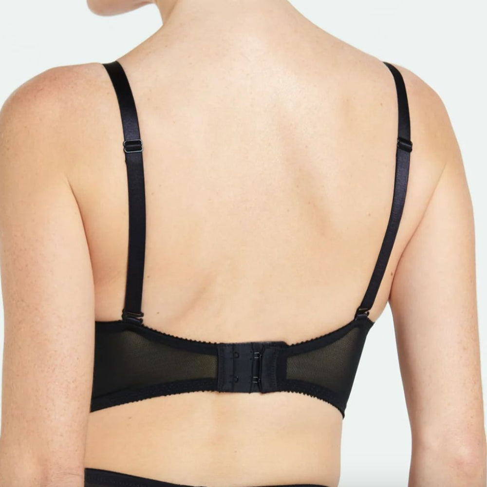 Va Bien Enchante' Plunge Basque 884 in Black-Bras-Va Bien-Black-36-D-Anna Bella Fine Lingerie, Reveal Your Most Gorgeous Self!