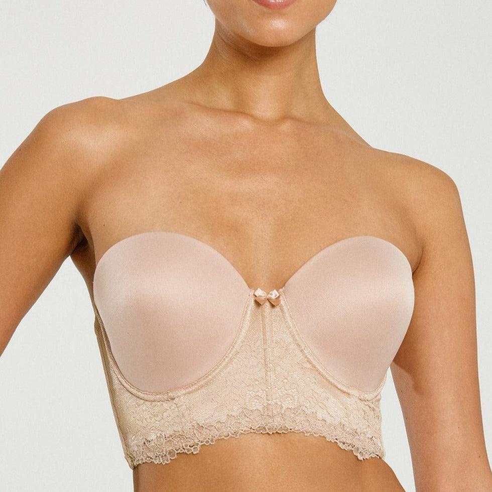 Va Bien Marquise Strapless Low Back Longline Bra 2527-Anna Bella Fine Lingerie-Nude-32-E