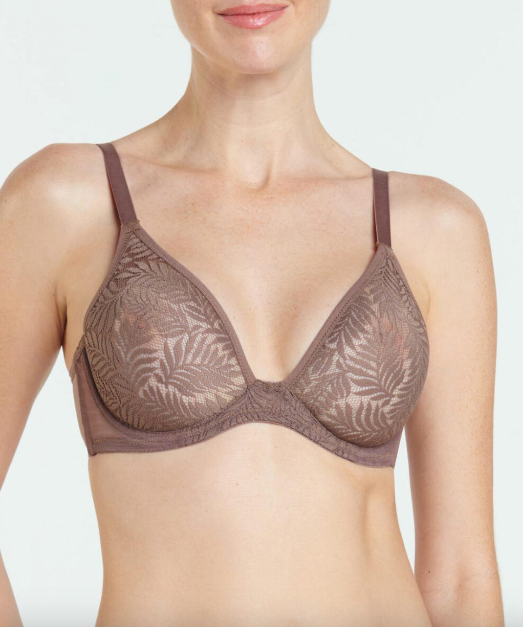 Va Bien Palmier Plunge Bra 770 in Cocoa-Bras-Va Bien-Cocoa-34-B-Anna Bella Fine Lingerie, Reveal Your Most Gorgeous Self!