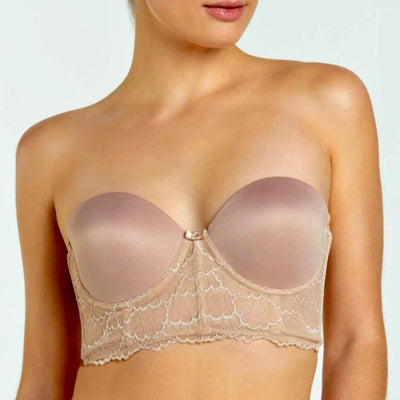 VaBien Enchante' Strapless Basque 889-Anna Bella Fine Lingerie-Nude-36-C