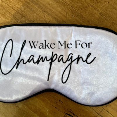 "Wake Me For Champagne" Satin Eye Mask-Anna Bella Fine Lingerie-Light Purple-