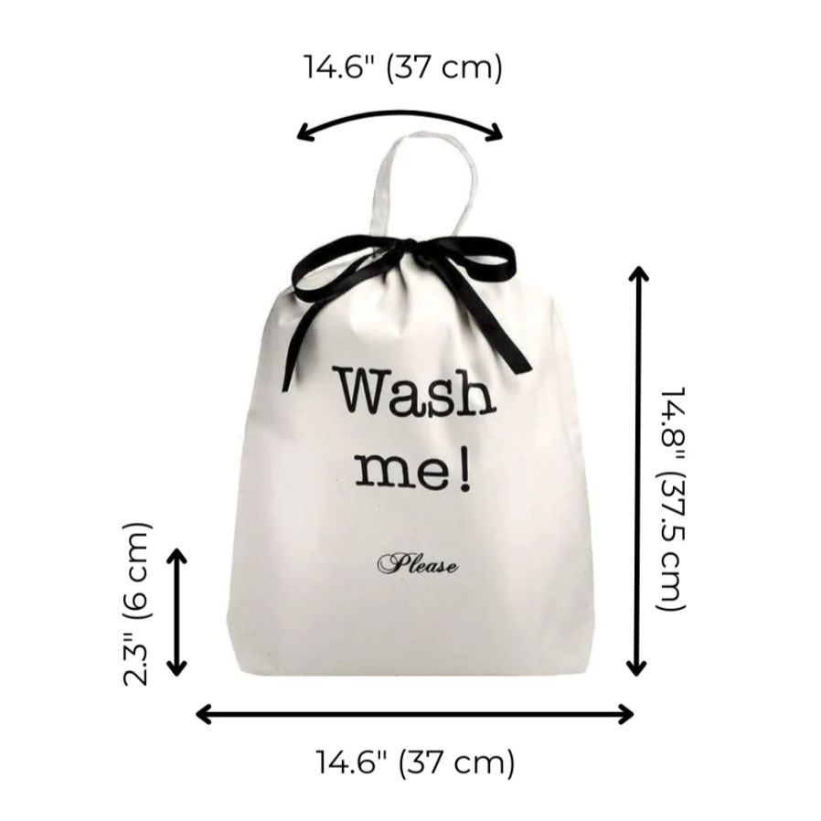 Wash Me Please Laundry Bag in Cream-Travel Accessories-Bag-All-Anna Bella Fine Lingerie, Reveal Your Most Gorgeous Self!