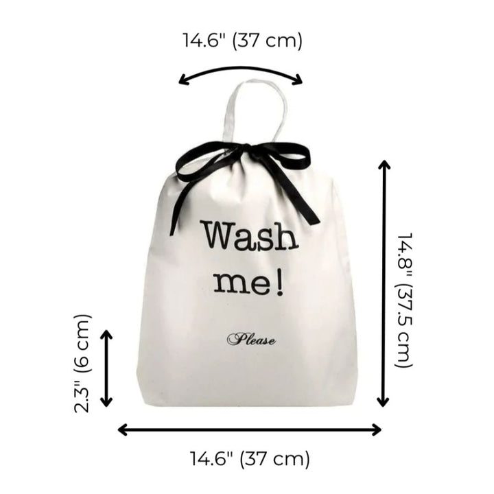 Wash Me Please Laundry Bag in Cream-Travel Accessories-Bag-All-Anna Bella Fine Lingerie, Reveal Your Most Gorgeous Self!