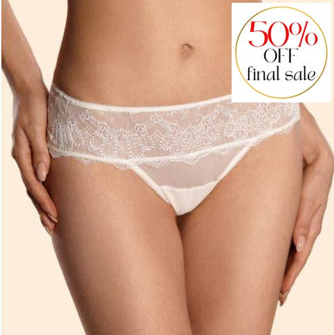 Ajour Poeme Brazilian Thong C170-Panties-Ajour-Ivory-Small-Anna Bella Fine Lingerie, Reveal Your Most Gorgeous Self!