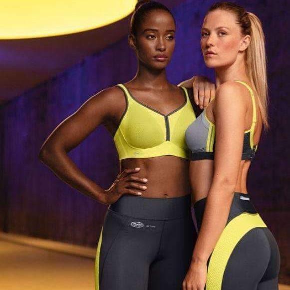 Anita Air Control Sports Bra with Delta Pad 5544 in Yellow/Anthracite-Sports Bras-Anita-Yellow/Anthracite-34-B-Anna Bella Fine Lingerie, Reveal Your Most Gorgeous Self!