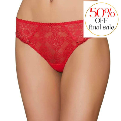 Aubade Enlacez- Moi Tanga CD26-Panties-Aubade-Pirate Red-Small-Anna Bella Fine Lingerie, Reveal Your Most Gorgeous Self!