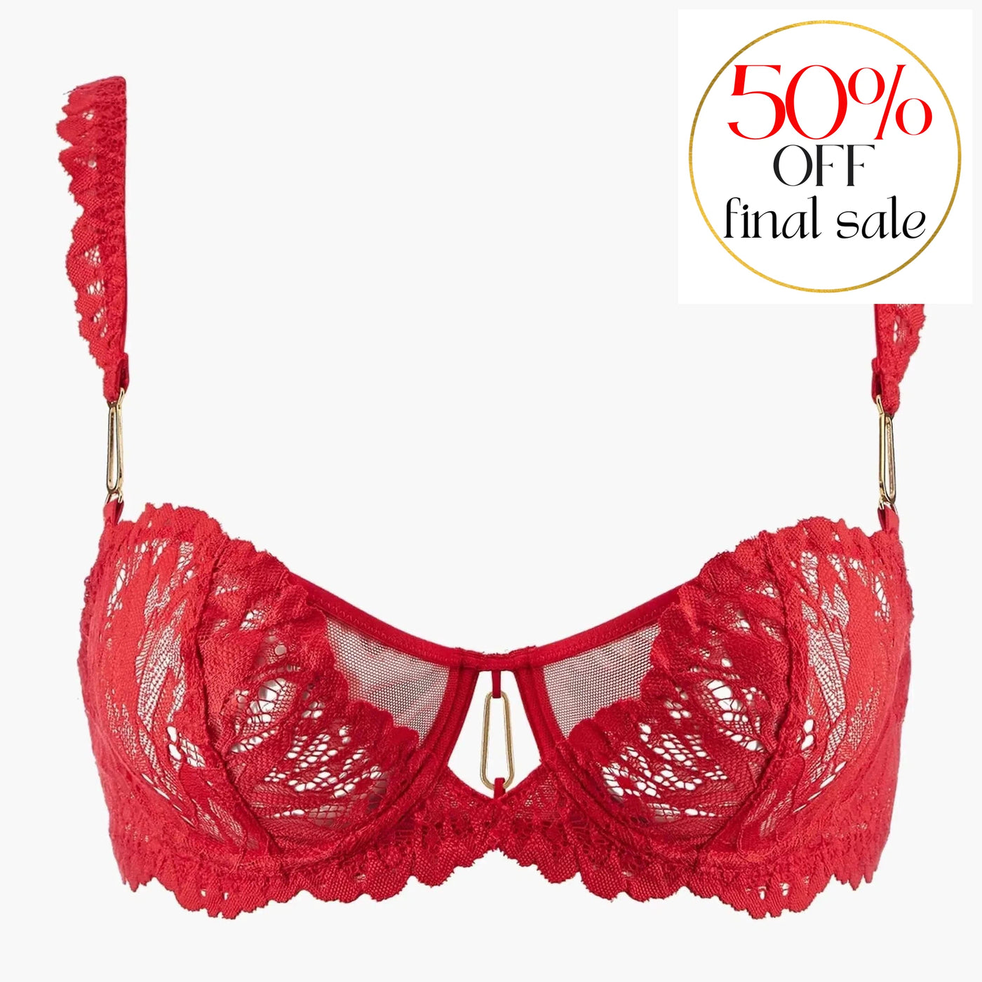 Aubade Flowermania Half Cup Bra in Rouge Floral LAF14-Bras-Aubade-Rouge Floral-32-C-Anna Bella Fine Lingerie, Reveal Your Most Gorgeous Self!