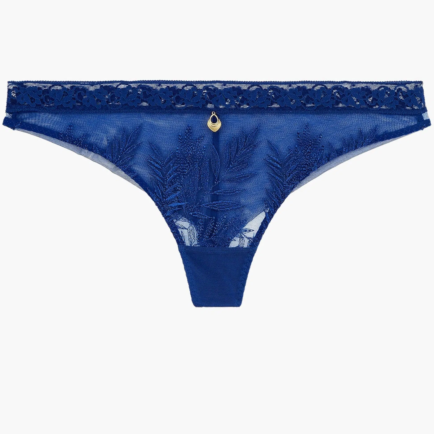 Aubade Parenthese Tropicale Tanga Electric Blue LB26-Panties-Aubade-Electric Blue-XSmall-Anna Bella Fine Lingerie, Reveal Your Most Gorgeous Self!