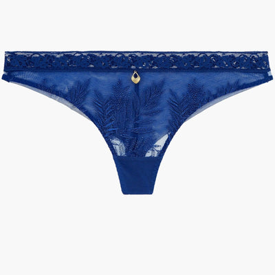 Aubade Parenthese Tropicale Tanga Electric Blue LB26-Panties-Aubade-Electric Blue-XSmall-Anna Bella Fine Lingerie, Reveal Your Most Gorgeous Self!