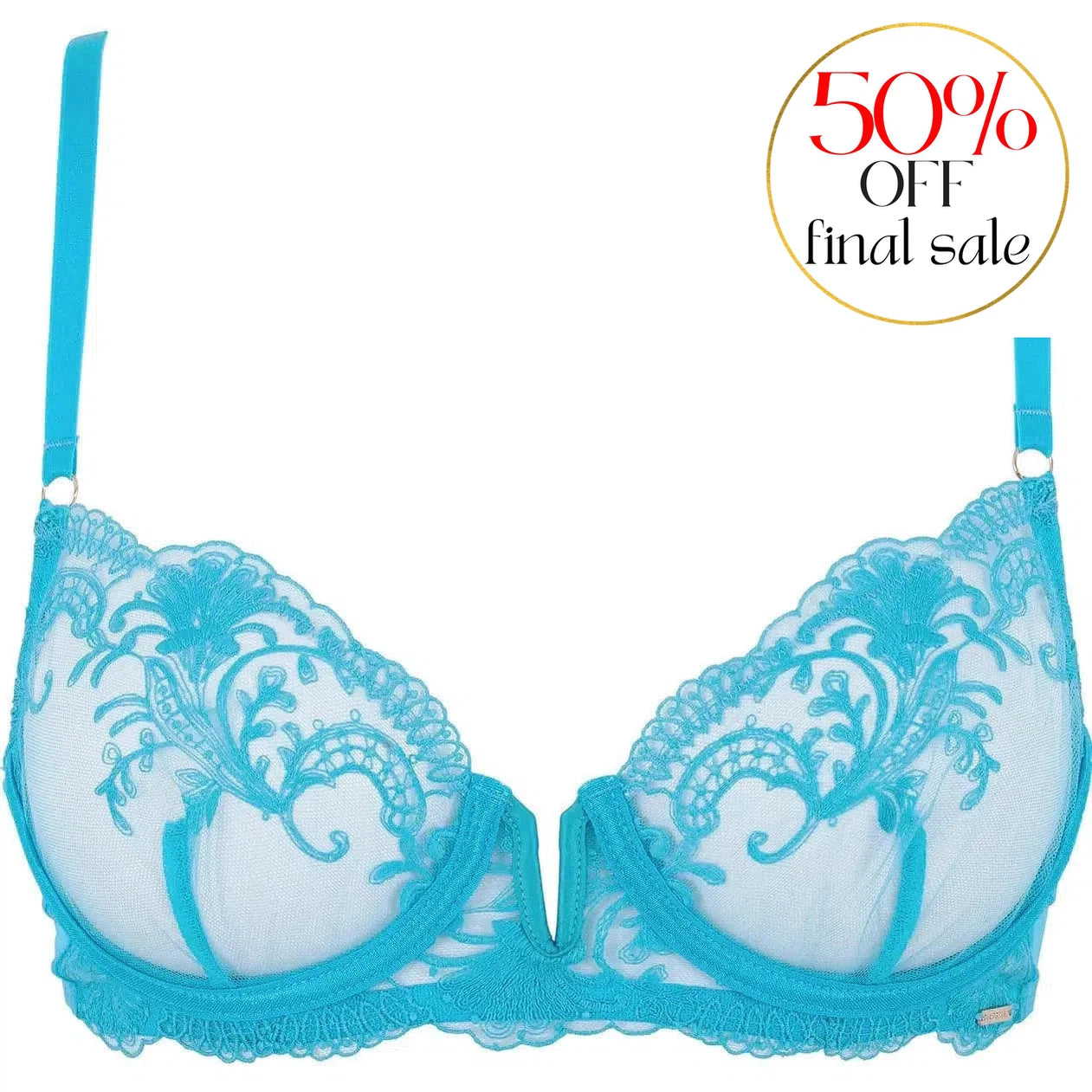 Bluebella Marseille Bra in Peacock Blue 41568-Bras-Bluebella-Peacock Blue-32-B-Anna Bella Fine Lingerie, Reveal Your Most Gorgeous Self!