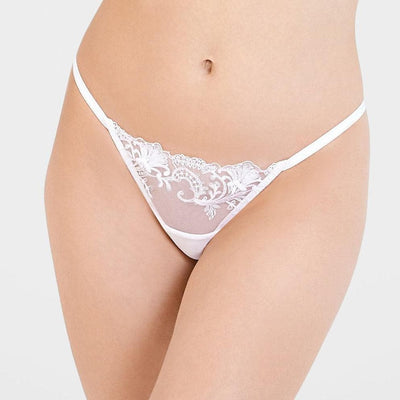 Bluebella Marseille Thong in White 41549-Panties-Bluebella-White-XSmall-Anna Bella Fine Lingerie, Reveal Your Most Gorgeous Self!