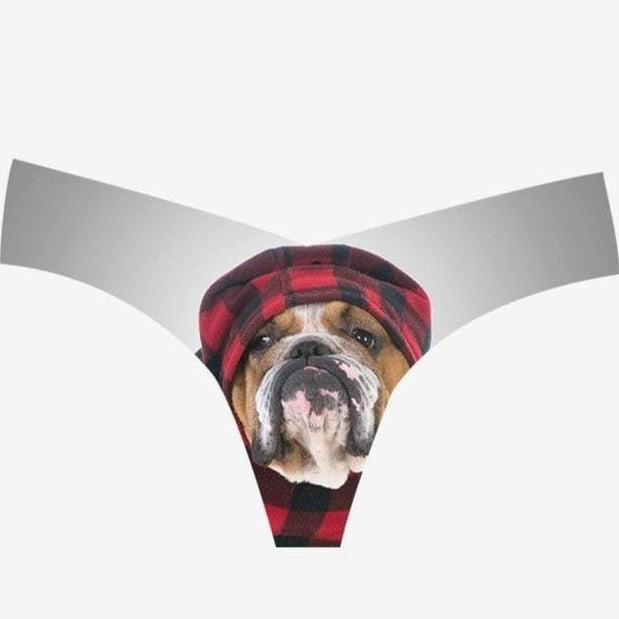 Commando Chilly Pup photo-op Thong CT18-Panties-Commando-Chilly Pup-Small/Medium-Anna Bella Fine Lingerie, Reveal Your Most Gorgeous Self!